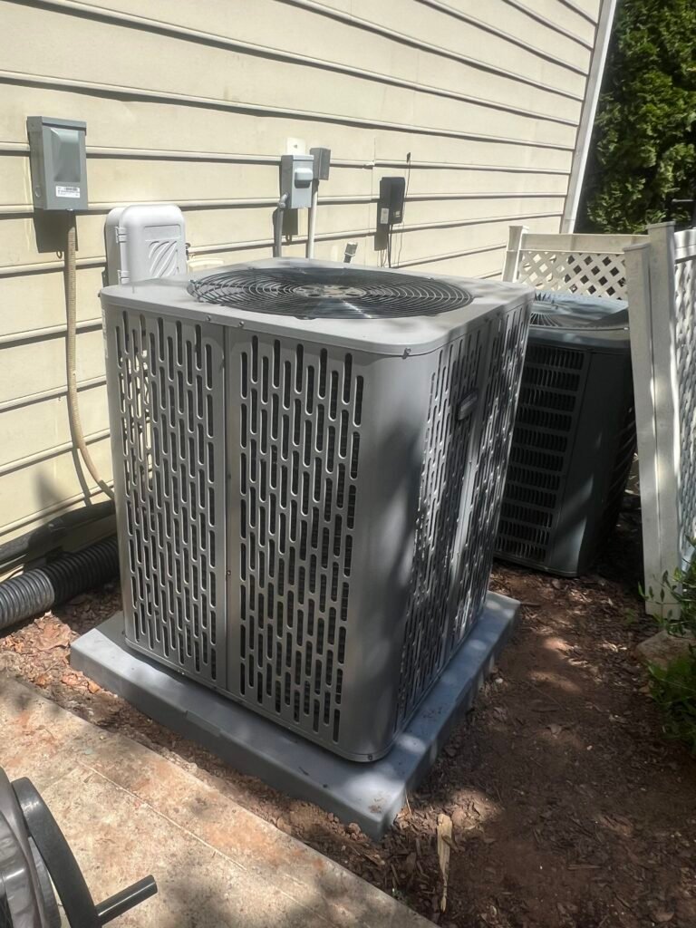HVAC unit located outside of a home